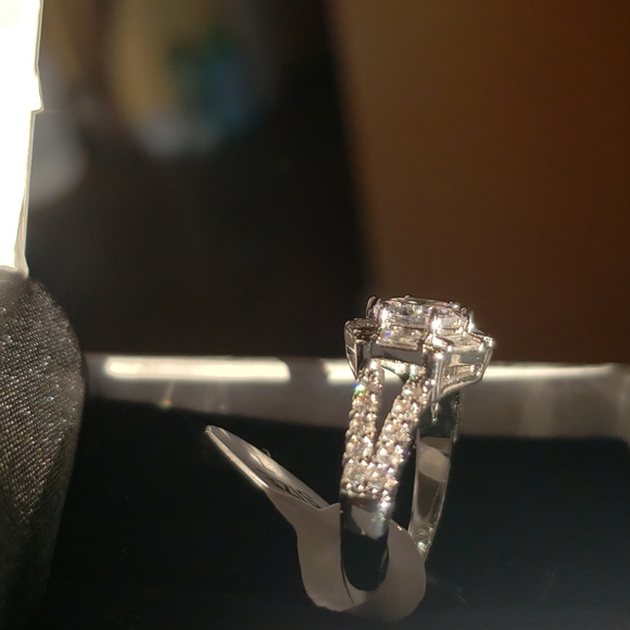 Ring 18kt white gold plated brass size 7 - Picture 14 of 14